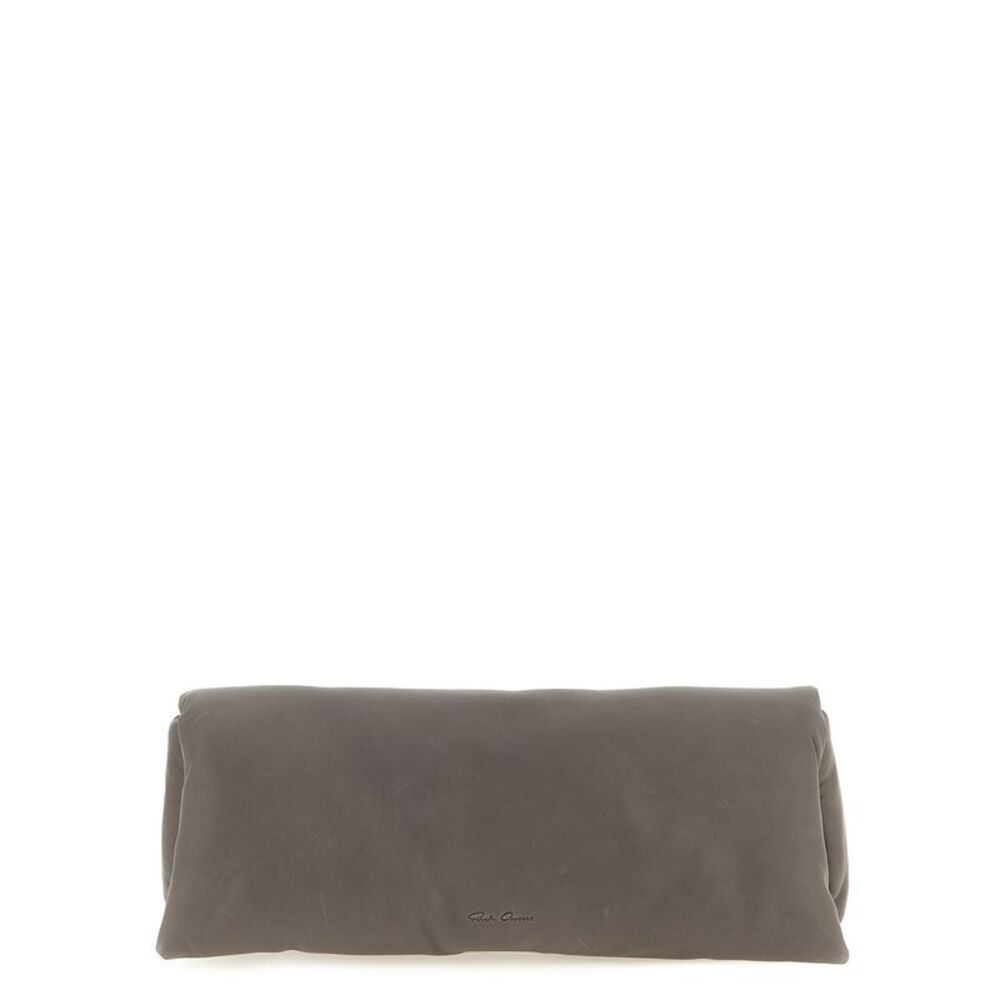 Rick Owens Gray Calfskin Clutch Women's Bag
